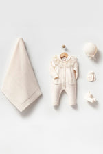 Adrian Cream Knit Newborn Coming Home Set (5 pcs) - By Baano