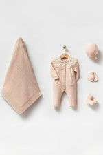 Adrian Beige Knit Newborn Coming Home Set (5 pcs) - By Baano