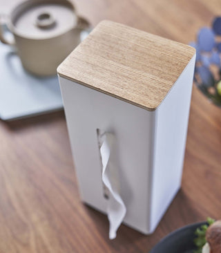 Two-Sided Tissue Case - Steel + Wood - By Baano