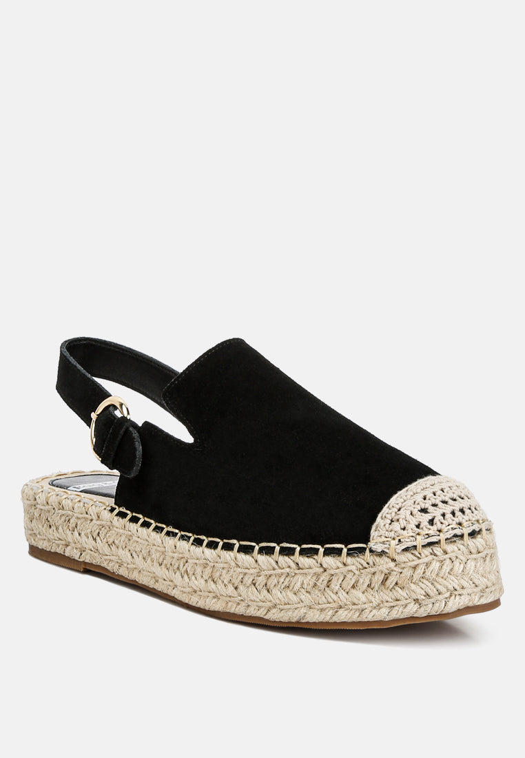 Affie Genuine Suede Slingback Strap Espadrilles