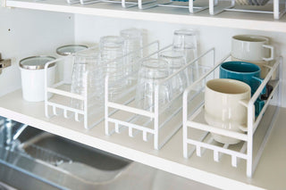 Glass and Mug Cabinet Organizer - Steel - By Baano