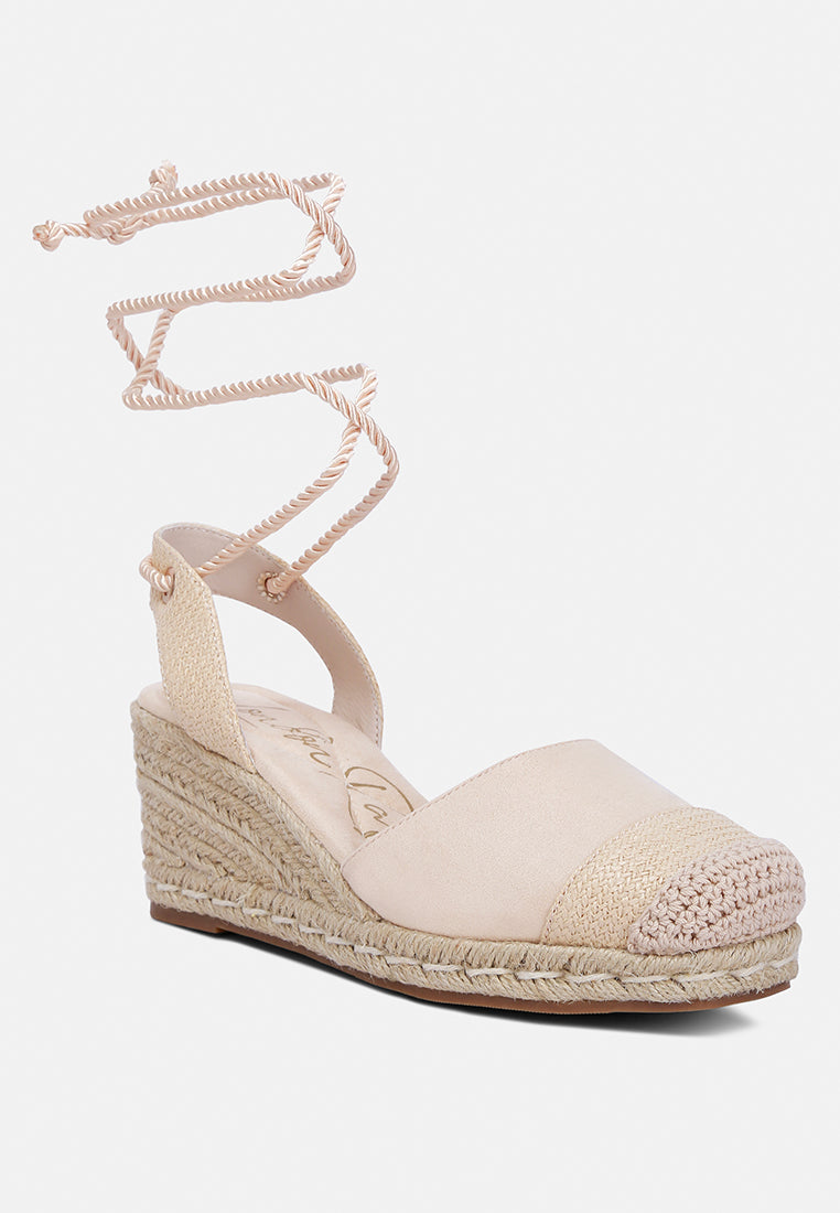 Aiden Lace-Up Crochet Espadrilles