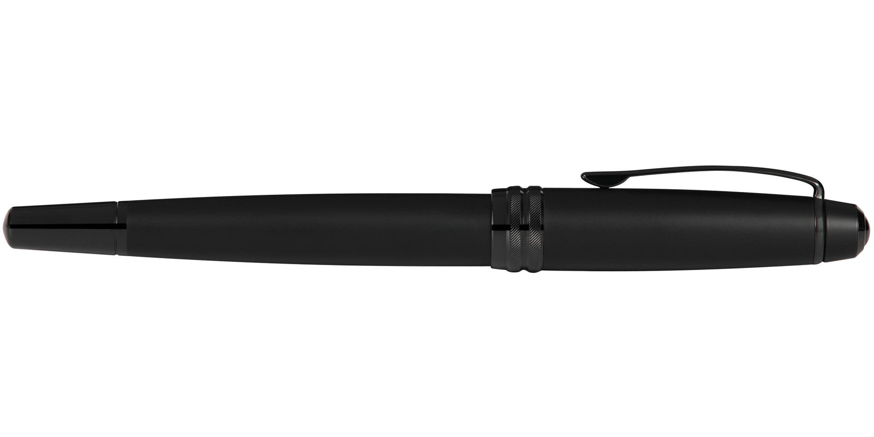 Bailey™ Matte Black Lacquer Rollerball Pen - By Baano