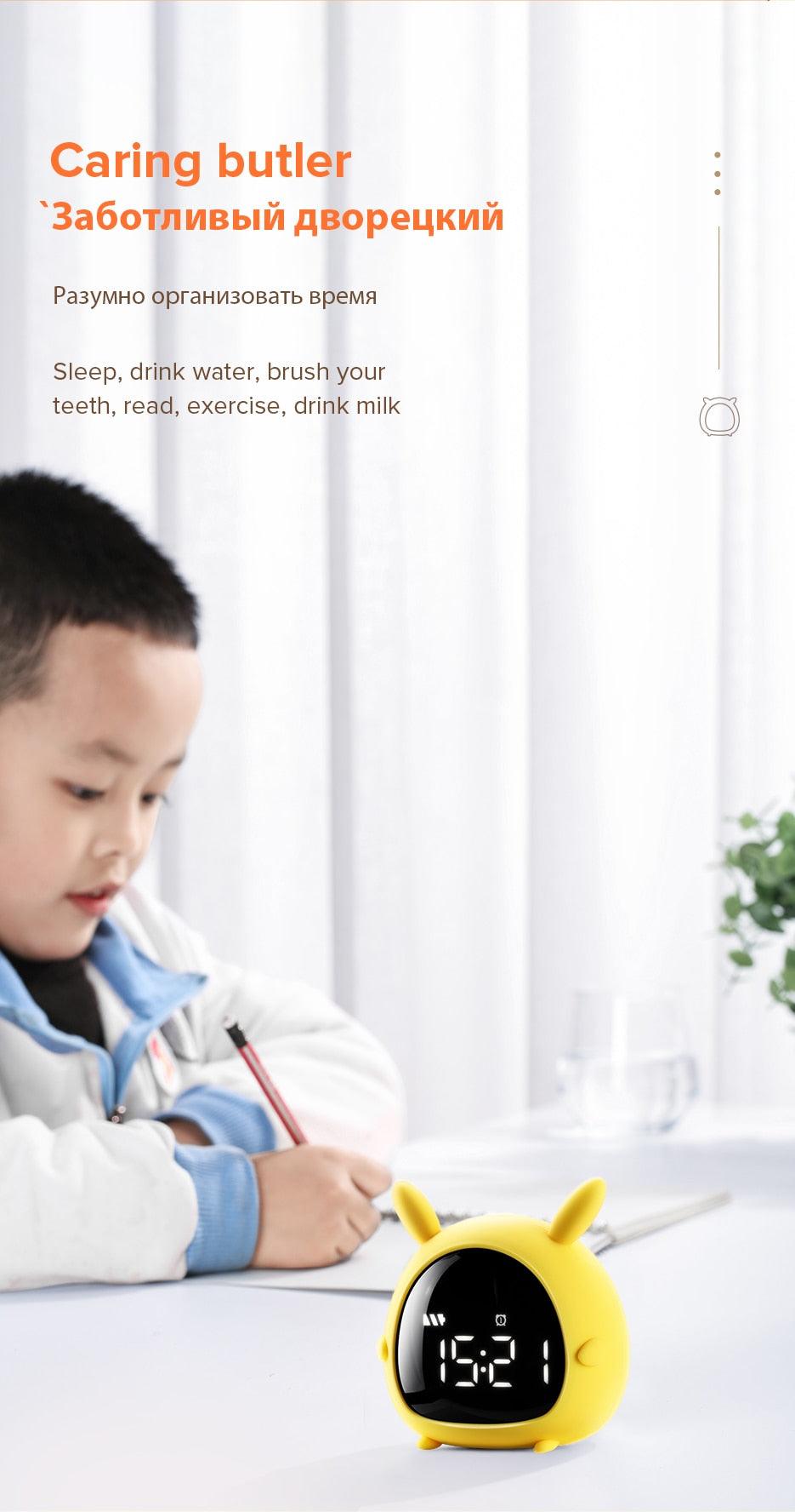 Alarm Clock Kids Child Children Sleep Bedside Alarm Clock Digital Wake Up Children's Alarm Clocks for Girls Boys Bedroom Temperature Snooze Timer Clock for Bedroom/Table/Desk Stevvex