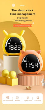 Alarm Clock Kids Child Children Sleep Bedside Alarm Clock Digital Wake Up Children's Alarm Clocks for Girls Boys Bedroom Temperature Snooze Timer Clock for Bedroom/Table/Desk Stevvex