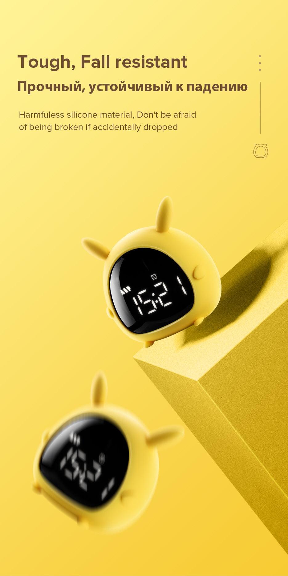 Alarm Clock Kids Child Children Sleep Bedside Alarm Clock Digital Wake Up Children's Alarm Clocks for Girls Boys Bedroom Temperature Snooze Timer Clock for Bedroom/Table/Desk Stevvex