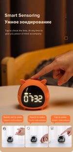 Alarm Clock Kids Child Children Sleep Bedside Alarm Clock Digital Wake Up Children's Alarm Clocks for Girls Boys Bedroom Temperature Snooze Timer Clock for Bedroom/Table/Desk Stevvex