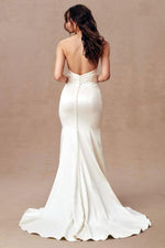 Alastair Strapless Satin Mermaid Wedding Dress - By Baano