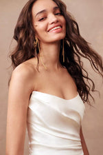 Alastair Strapless Satin Mermaid Wedding Dress - By Baano