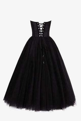 All For Love Strapless Tulle Midi Dress - By Baano