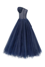 All For Love Strapless Tulle Midi Dress