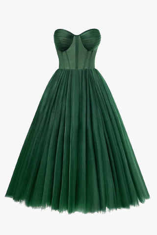 All For Love Strapless Tulle Midi Dress - By Baano