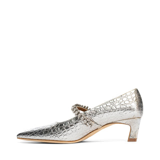 Antonella Embossed Leather Pump - By Baano