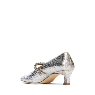 Antonella Embossed Leather Pump - By Baano
