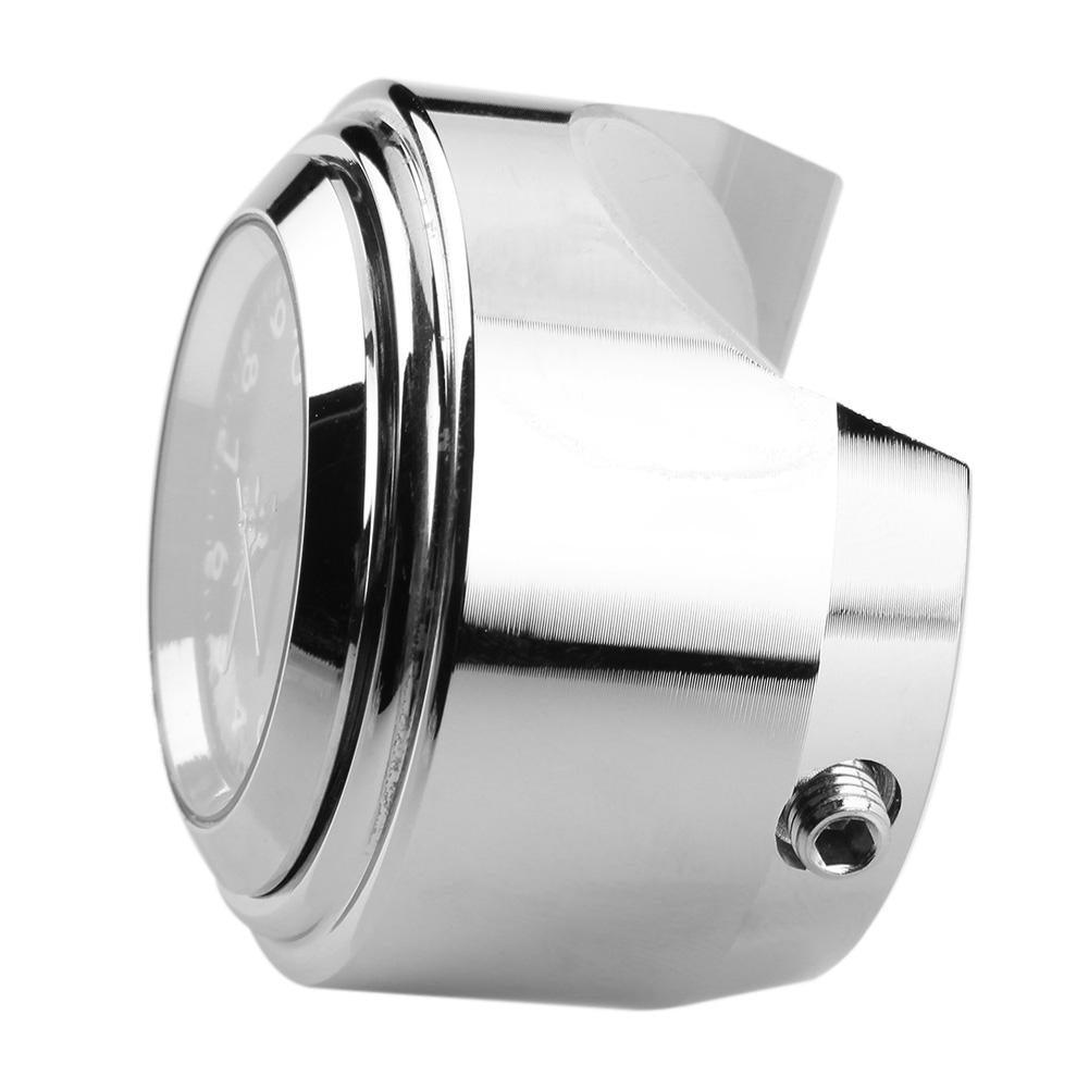 Aluminum Waterproof 22/25mm Motorcycle Handlebar Mount Dial Clock Motorcycle Handlebar Mount Clock Waterproof Handlebar Dial Clock Watch Quartz Clock Watch for Harley Motorcycle Accessories Stevvex
