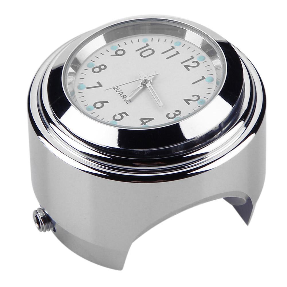Aluminum Waterproof 22/25mm Motorcycle Handlebar Mount Dial Clock Motorcycle Handlebar Mount Clock Waterproof Handlebar Dial Clock Watch Quartz Clock Watch for Harley Motorcycle Accessories Stevvex