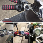 Aluminum Waterproof 22/25mm Motorcycle Handlebar Mount Dial Clock Motorcycle Handlebar Mount Clock Waterproof Handlebar Dial Clock Watch Quartz Clock Watch for Harley Motorcycle Accessories Stevvex