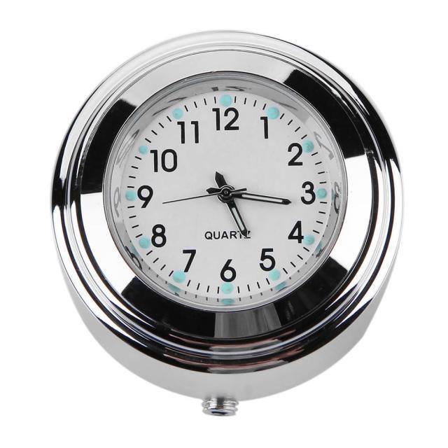 Aluminum Waterproof 22/25mm Motorcycle Handlebar Mount Dial Clock Motorcycle Handlebar Mount Clock Waterproof Handlebar Dial Clock Watch Quartz Clock Watch for Harley Motorcycle Accessories Stevvex