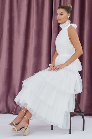 Always Be There Backless Tiered Maxi Dress - By Baano