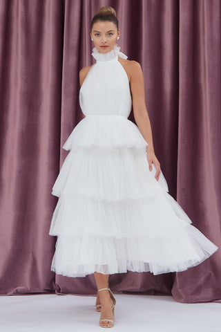 Always Be There Backless Tiered Maxi Dress - By Baano