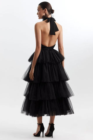 Always Be There Backless Tiered Maxi Dress - By Baano