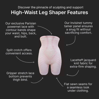 Style 6207 |  No Roll High Waist Lace Thigh Slimmer with Extra Firm Support Rago Shapewear