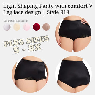 Light Shaping Panty with comfort V Leg lace design | Style 919 Rago Shapewear