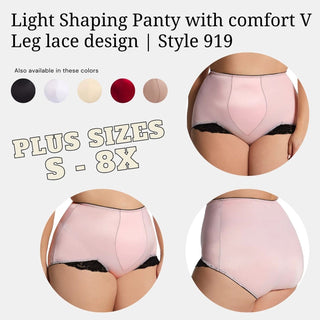 Light Shaping Panty with comfort V Leg lace design | Style 919 Rago Shapewear