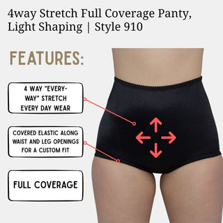 4way Stretch Full Coverage Panty, Light Shaping | Style 910 Rago Shapewear