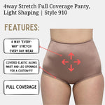 4way Stretch Full Coverage Panty, Light Shaping | Style 910 Rago Shapewear