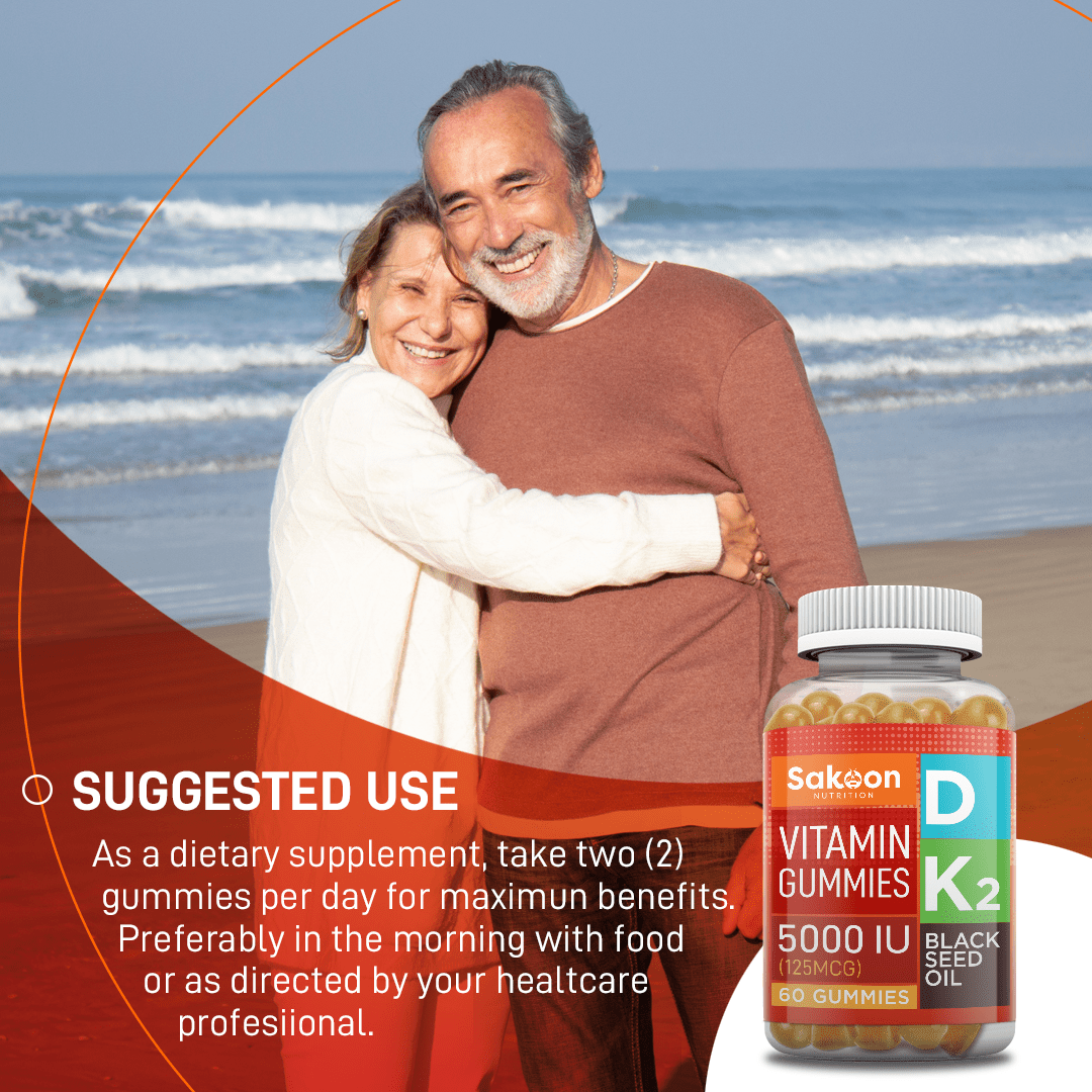 5000 IU Vitamin D3 With Vitamin K2 & Black Seed Oil - By Baano