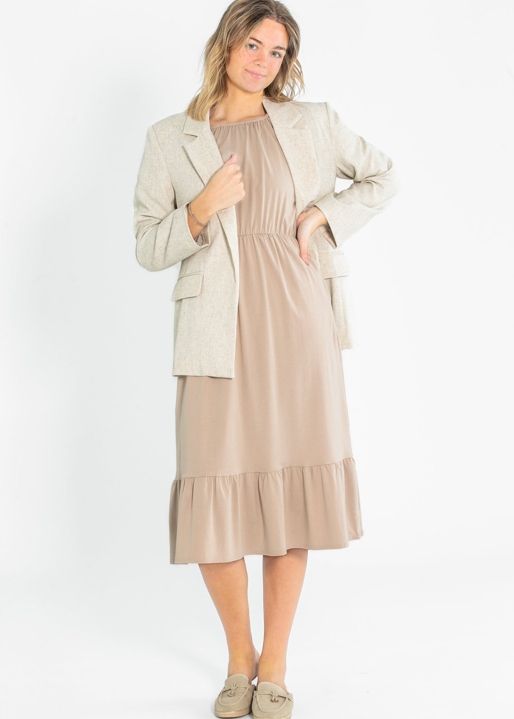 Amy Puff Sleeve Midi Dress Inherit Co.