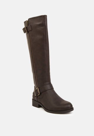anahi side zipper calf boots