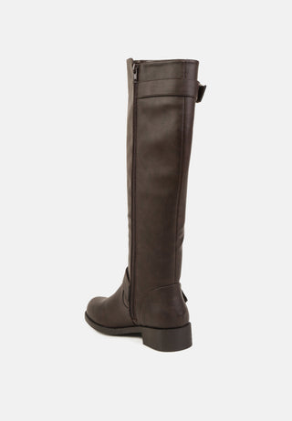 anahi side zipper calf boots
