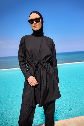 Andalus Full Coverage Burkini Set with Front Ruching A2502-1 - By Baano