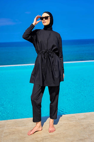 Andalus Full Coverage Burkini Set with Front Ruching A2502-1 - By Baano