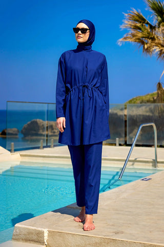 Andalus Full Coverage Burkini Set with Front Ruching A2502-2 - By Baano