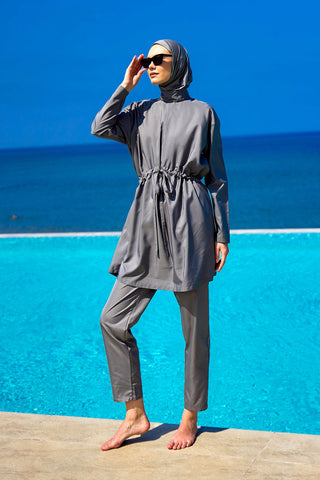 Andalus Full Coverage Burkini Set with Front Ruching A2502-4 - By Baano