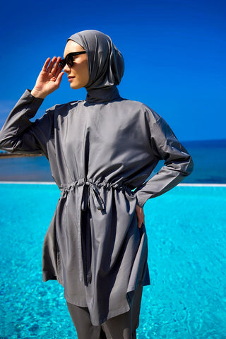 Andalus Full Coverage Burkini Set with Front Ruching A2502-4 - By Baano