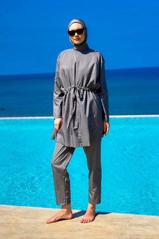 Andalus Full Coverage Burkini Set with Front Ruching A2502-4 - By Baano