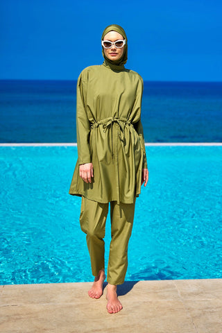 Andalus Full Coverage Burkini Set with Front Ruching A2502-5 - By Baano