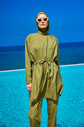 Andalus Full Coverage Burkini Set with Front Ruching A2502-5 - By Baano