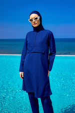 Andalus Navy Full Coverage Burkini Set for Women A2503-2 Marina Modest