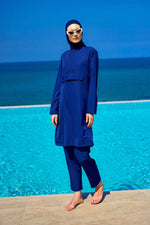Andalus Navy Full Coverage Burkini Set for Women A2503-2 Marina Modest