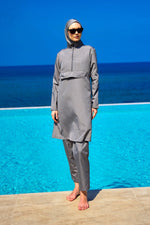Andalus Charcoal Full Coverage Burkini Set for Women A2503-4 Marina Modest