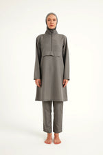 Andalus Charcoal Full Coverage Burkini Set for Women A2503-4 Marina Modest