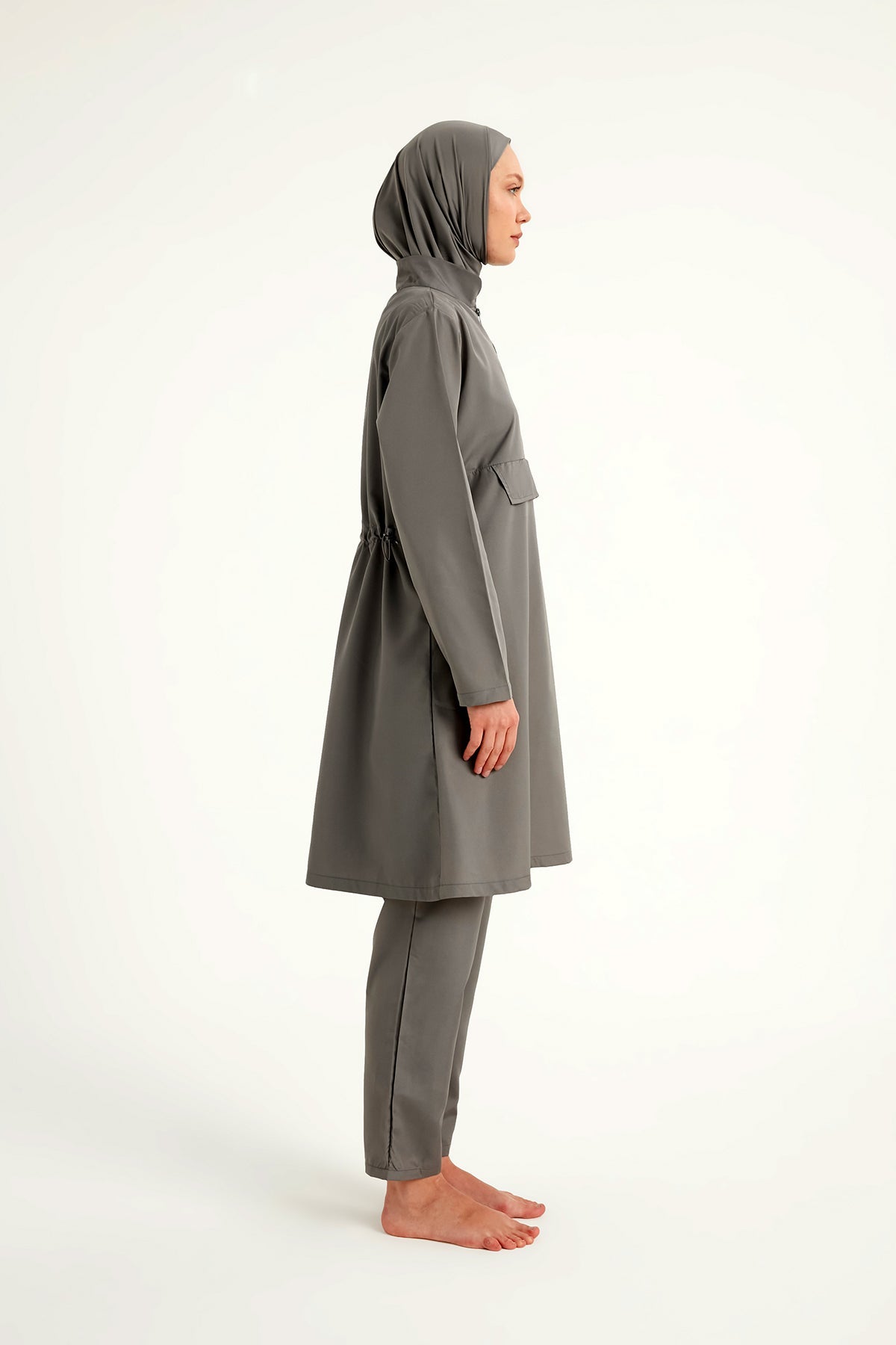 Andalus Charcoal Full Coverage Burkini Set for Women A2503-4 Marina Modest