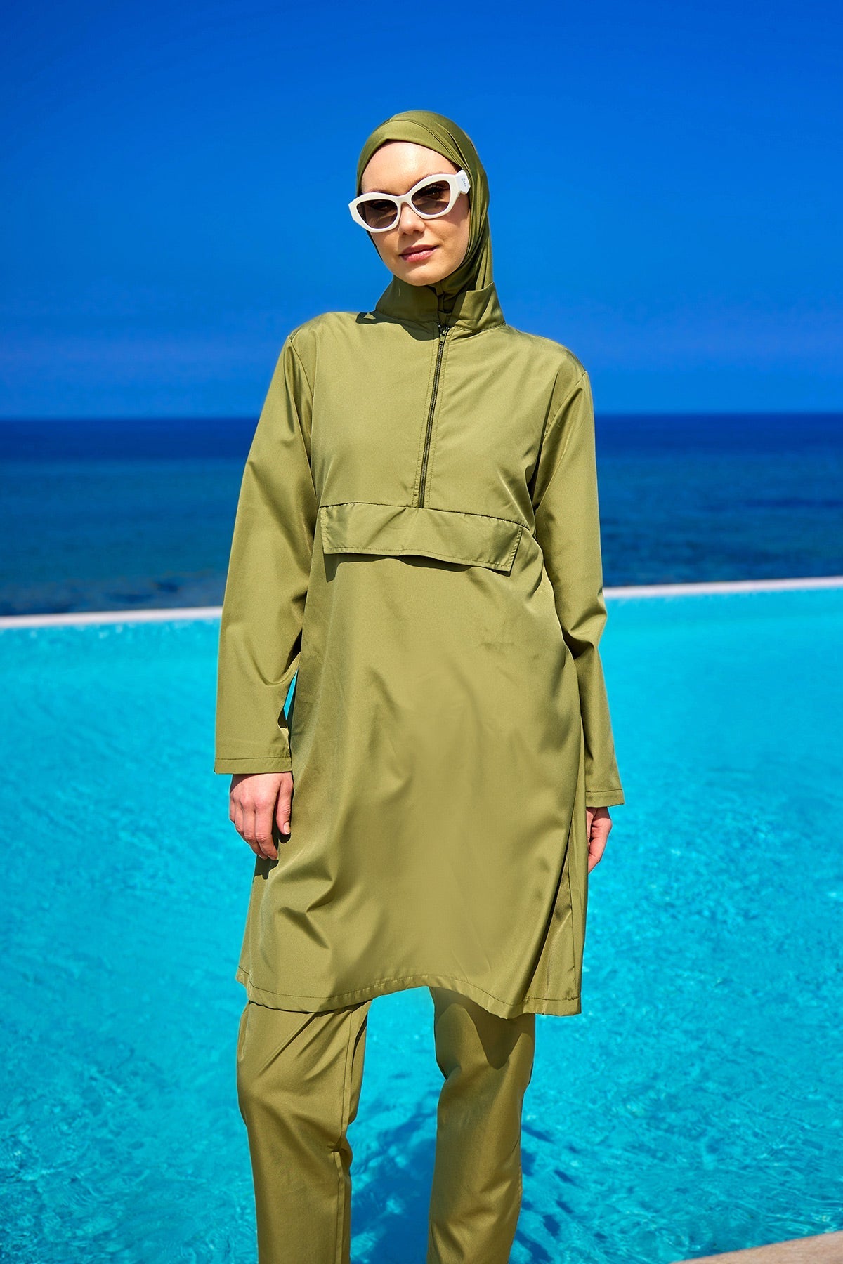 Andalus Black Full Coverage Burkini Set for Women A2503-5 Marina Modest