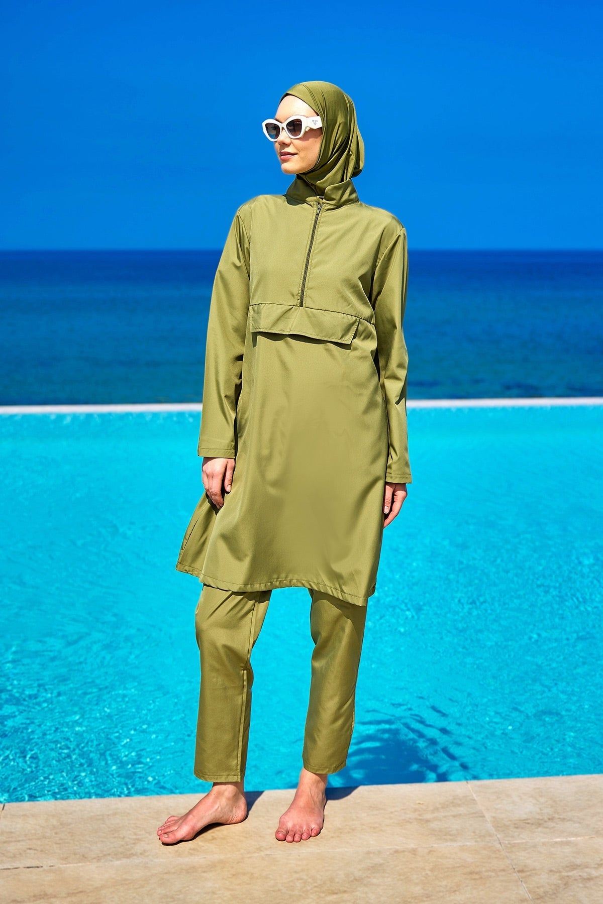 Andalus Black Full Coverage Burkini Set for Women A2503-5 Marina Modest