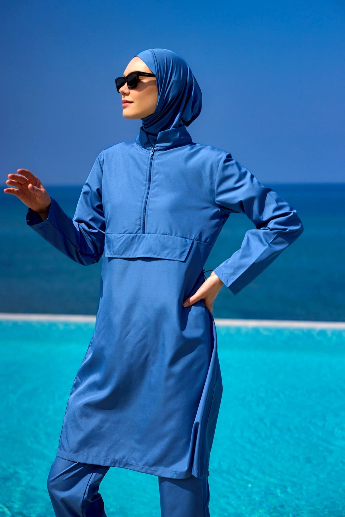 Andalus Indigo Full Coverage Burkini Set for Women A2503-6 Marina Modest